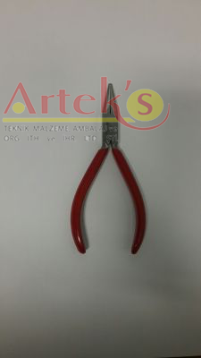 Kırmızı Yarım Yuvarlak Dişsiz Pense 130Mm